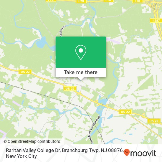 Raritan Valley College Dr, Branchburg Twp, NJ 08876 map