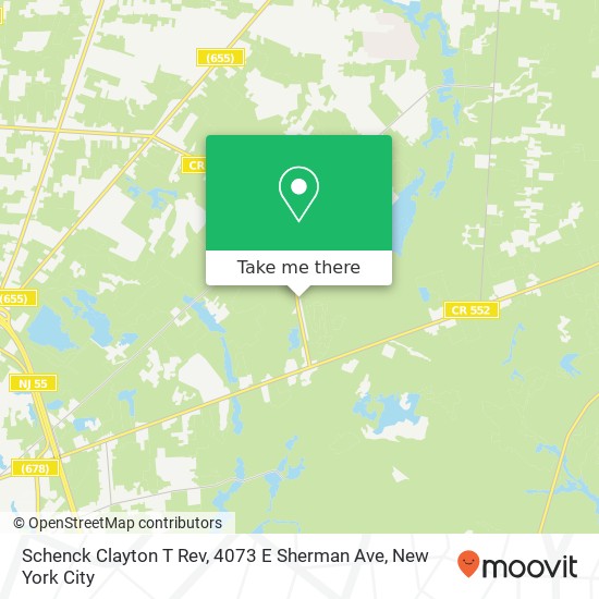 Mapa de Schenck Clayton T Rev, 4073 E Sherman Ave