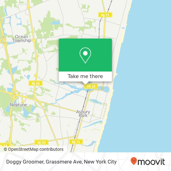 Mapa de Doggy Groomer, Grassmere Ave