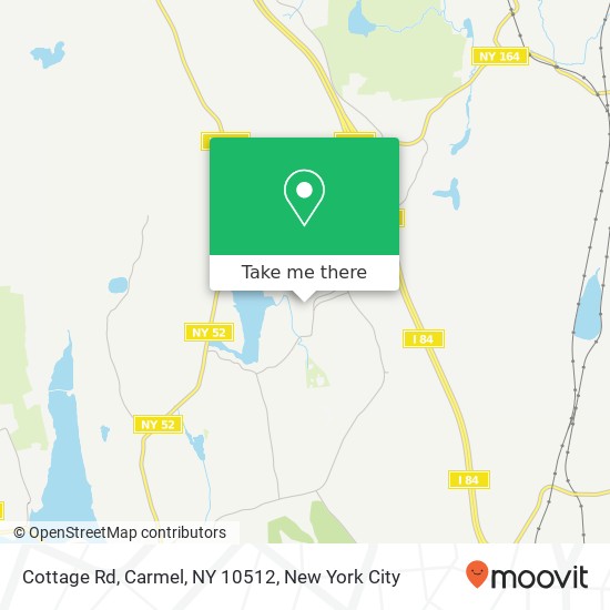 Mapa de Cottage Rd, Carmel, NY 10512