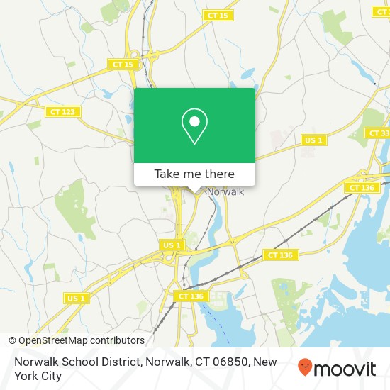 Norwalk School District, Norwalk, CT 06850 map