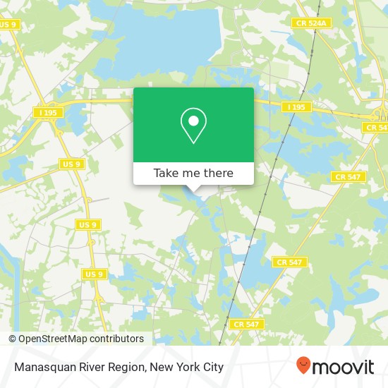 Manasquan River Region map