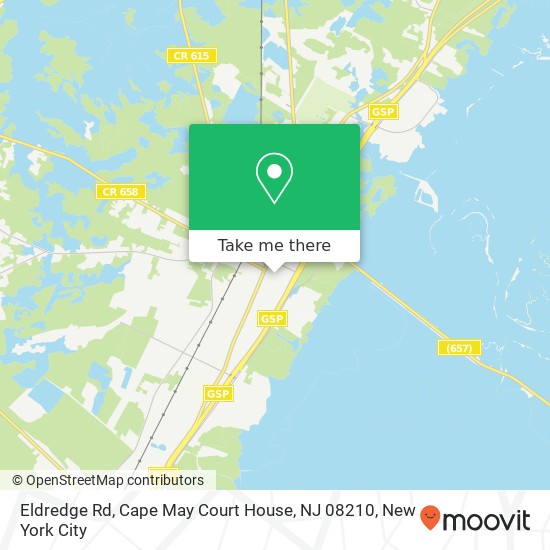 Eldredge Rd, Cape May Court House, NJ 08210 map