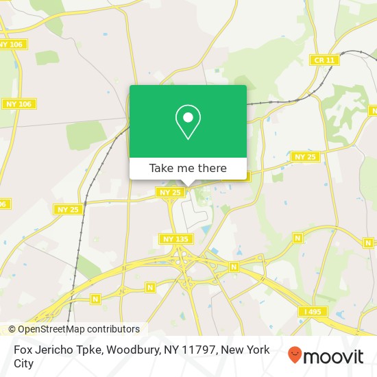 Mapa de Fox Jericho Tpke, Woodbury, NY 11797