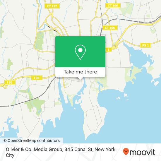 Mapa de Olivier & Co. Media Group, 845 Canal St