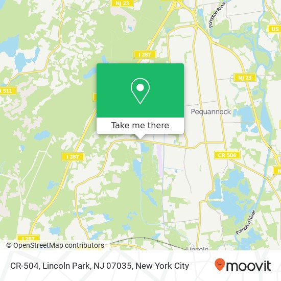 Mapa de CR-504, Lincoln Park, NJ 07035