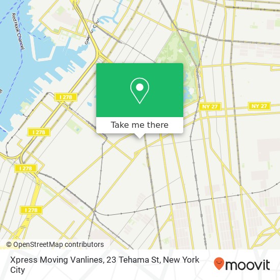 Mapa de Xpress Moving Vanlines, 23 Tehama St