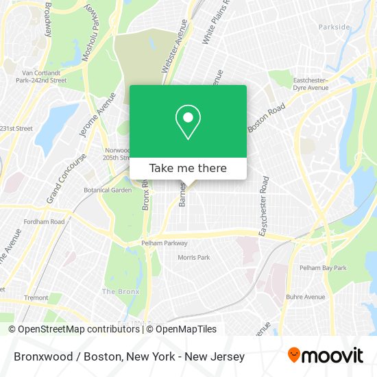 Mapa de Bronxwood / Boston