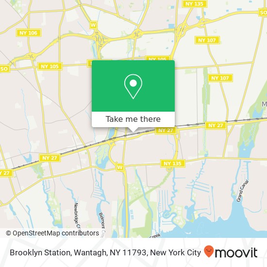 Mapa de Brooklyn Station, Wantagh, NY 11793