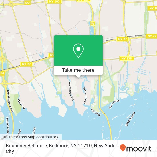 Mapa de Boundary Bellmore, Bellmore, NY 11710
