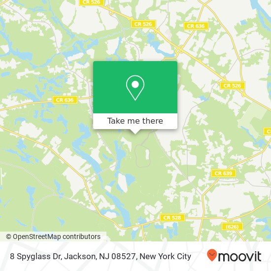 Mapa de 8 Spyglass Dr, Jackson, NJ 08527