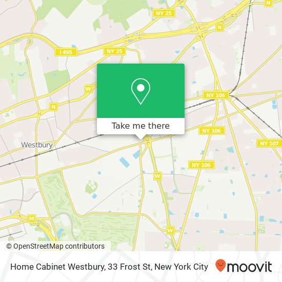 Mapa de Home Cabinet Westbury, 33 Frost St