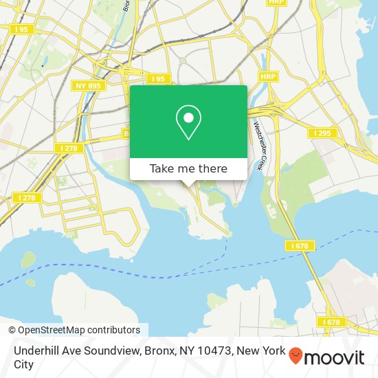 Mapa de Underhill Ave Soundview, Bronx, NY 10473