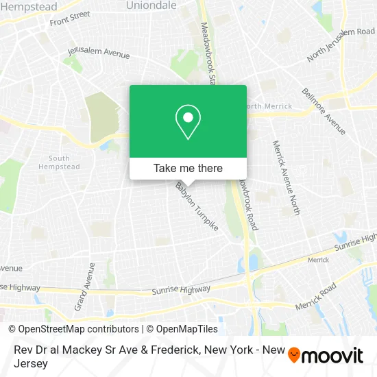 Rev Dr al Mackey Sr Ave & Frederick map