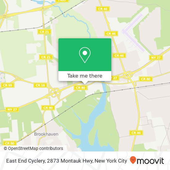 Mapa de East End Cyclery, 2873 Montauk Hwy