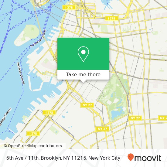 Mapa de 5th Ave / 11th, Brooklyn, NY 11215