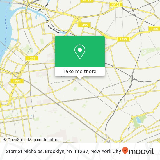 Mapa de Starr St Nicholas, Brooklyn, NY 11237