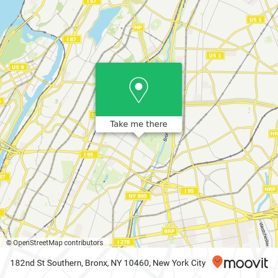 182nd St Southern, Bronx, NY 10460 map