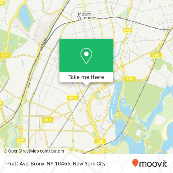 Mapa de Pratt Ave, Bronx, NY 10466