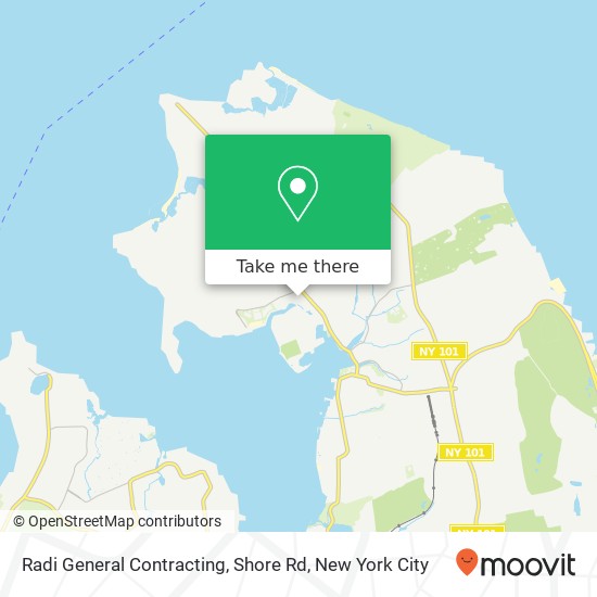 Radi General Contracting, Shore Rd map