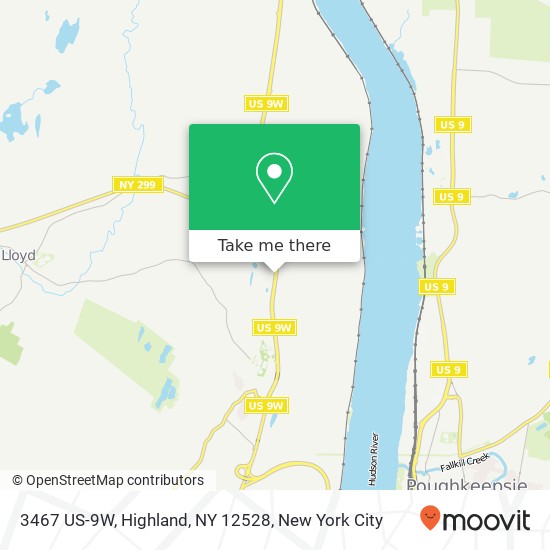 Mapa de 3467 US-9W, Highland, NY 12528