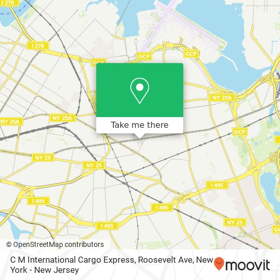 Mapa de C M International Cargo Express, Roosevelt Ave