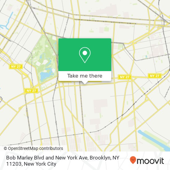 Mapa de Bob Marley Blvd and New York Ave, Brooklyn, NY 11203