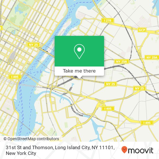 31st St and Thomson, Long Island City, NY 11101 map