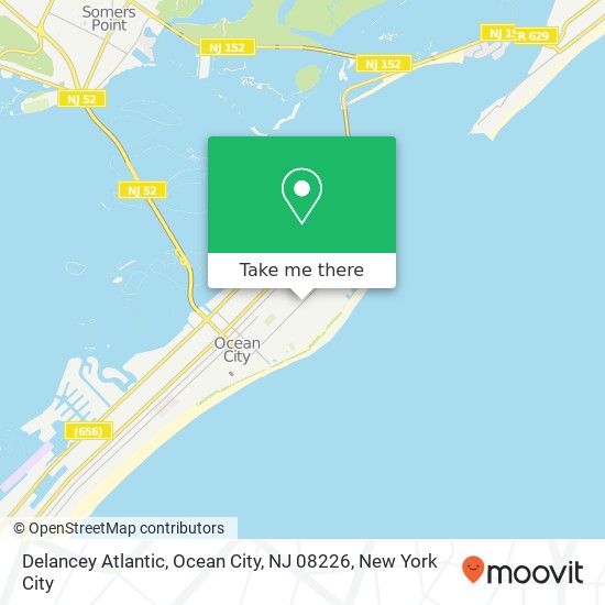 Mapa de Delancey Atlantic, Ocean City, NJ 08226