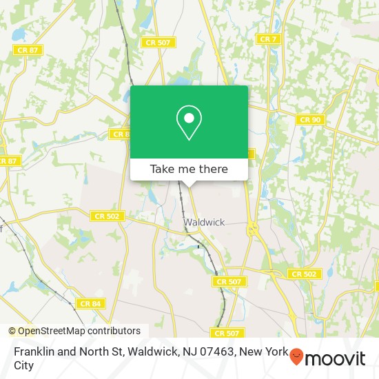 Mapa de Franklin and North St, Waldwick, NJ 07463