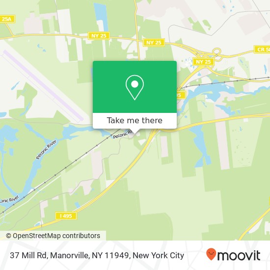 Mapa de 37 Mill Rd, Manorville, NY 11949