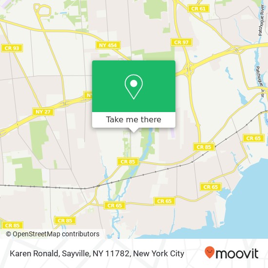 Mapa de Karen Ronald, Sayville, NY 11782