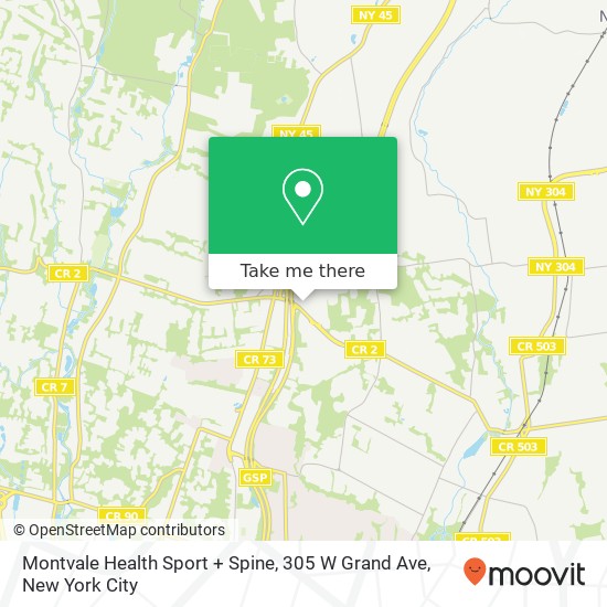 Montvale Health Sport + Spine, 305 W Grand Ave map