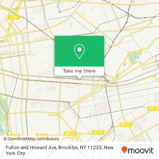 Mapa de Fulton and Howard Ave, Brooklyn, NY 11233