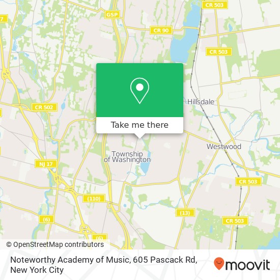 Noteworthy Academy of Music, 605 Pascack Rd map