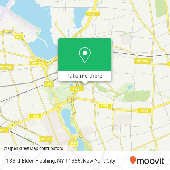 133rd Elder, Flushing, NY 11355 map