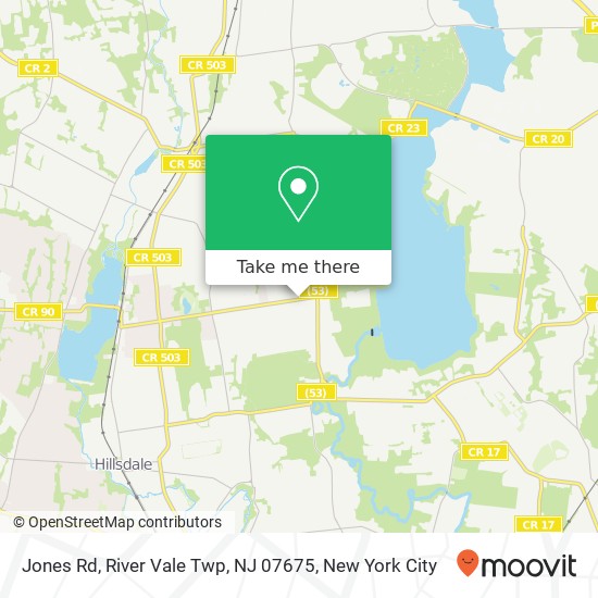 Mapa de Jones Rd, River Vale Twp, NJ 07675