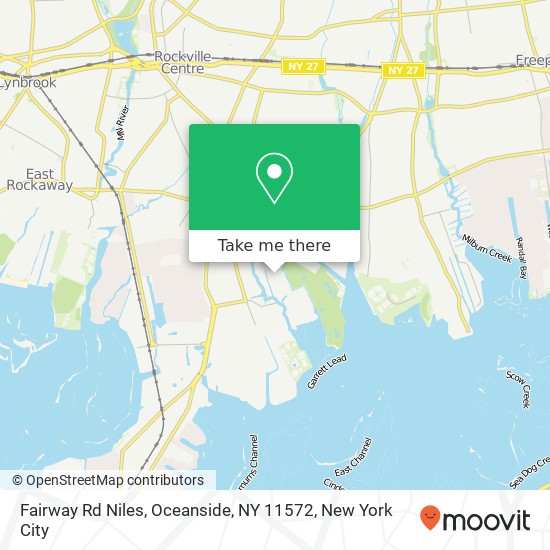 Mapa de Fairway Rd Niles, Oceanside, NY 11572