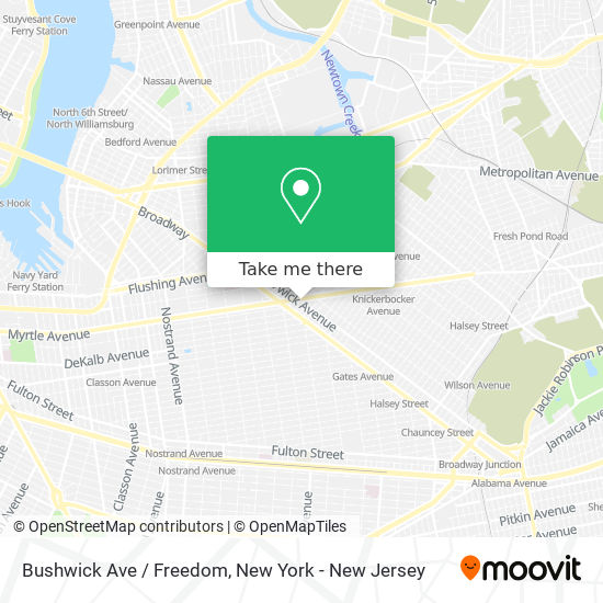 Mapa de Bushwick Ave / Freedom