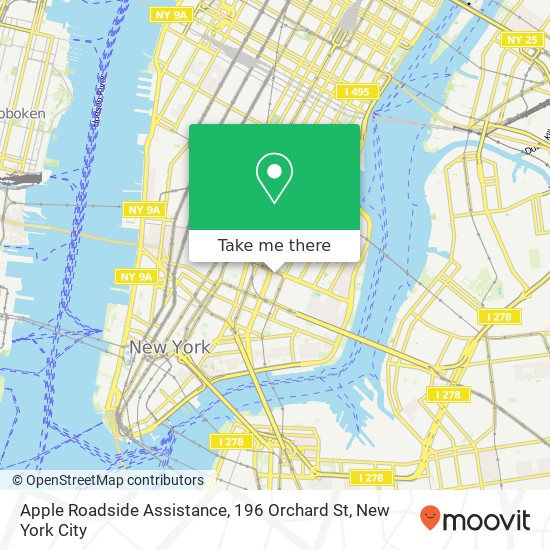 Apple Roadside Assistance, 196 Orchard St map