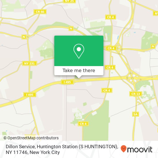 Mapa de Dillon Service, Huntington Station (S HUNTINGTON), NY 11746