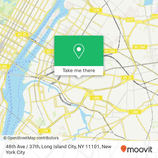 Mapa de 48th Ave / 37th, Long Island City, NY 11101