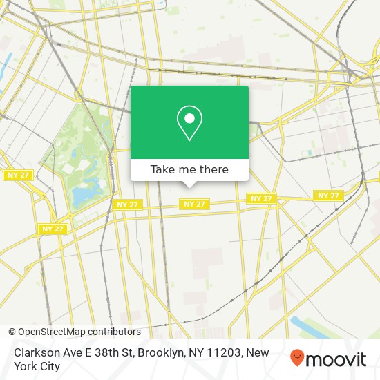 Clarkson Ave E 38th St, Brooklyn, NY 11203 map