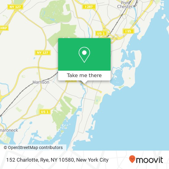 Mapa de 152 Charlotte, Rye, NY 10580