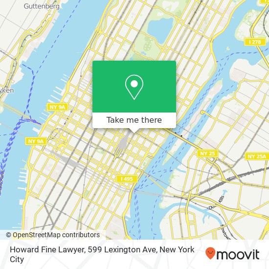 Howard Fine Lawyer, 599 Lexington Ave map