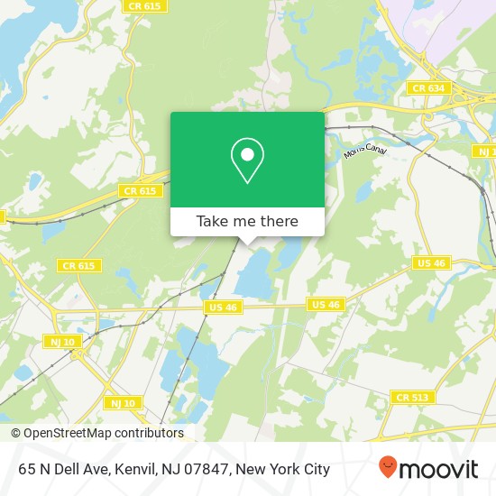 Mapa de 65 N Dell Ave, Kenvil, NJ 07847