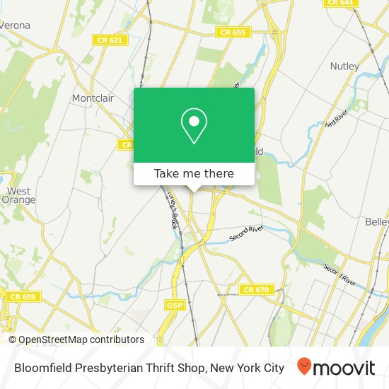 Mapa de Bloomfield Presbyterian Thrift Shop