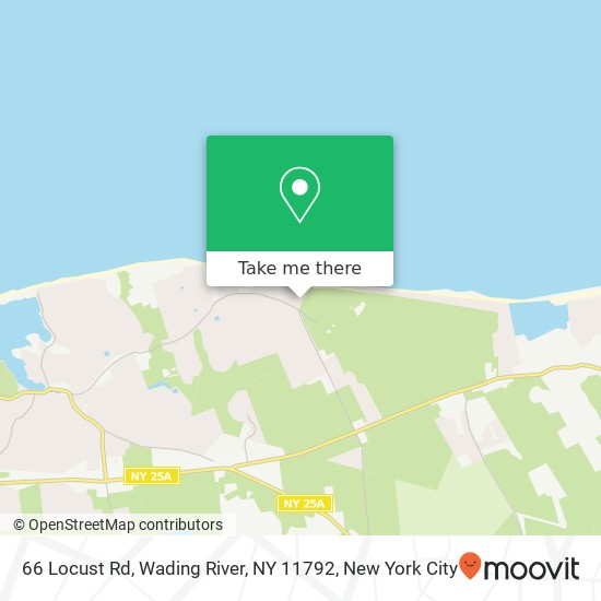 Mapa de 66 Locust Rd, Wading River, NY 11792