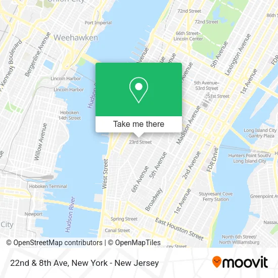 Mapa de 22nd & 8th Ave