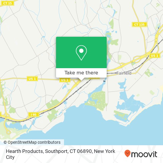 Mapa de Hearth Products, Southport, CT 06890